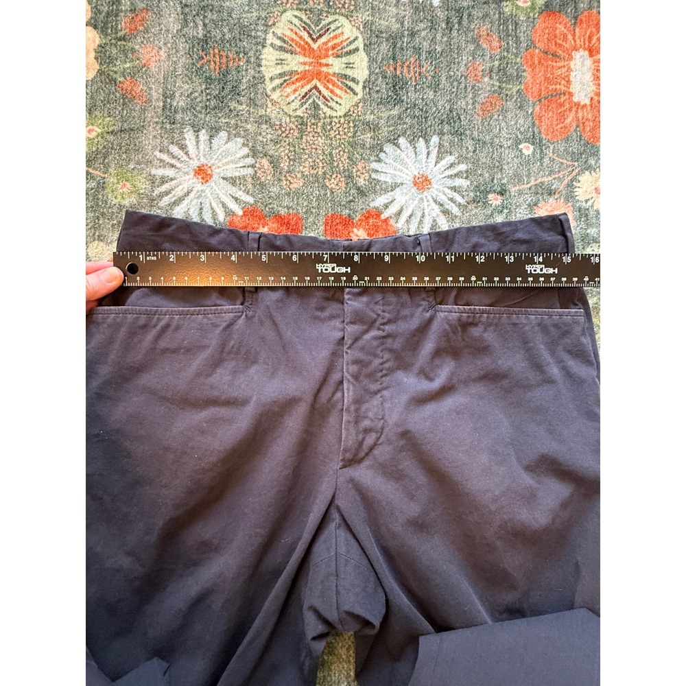Prada Milano Womens Navy Blue Cotton Twill Trousers‎ Button Fly Made in Italy 48 - Picture 3 of 14
